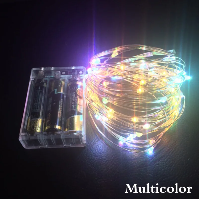 5M 50 led Battery string lights 3XAA Operated LED String Lights for Xmas Garland Party Wedding Decoration | Лампы и освещение