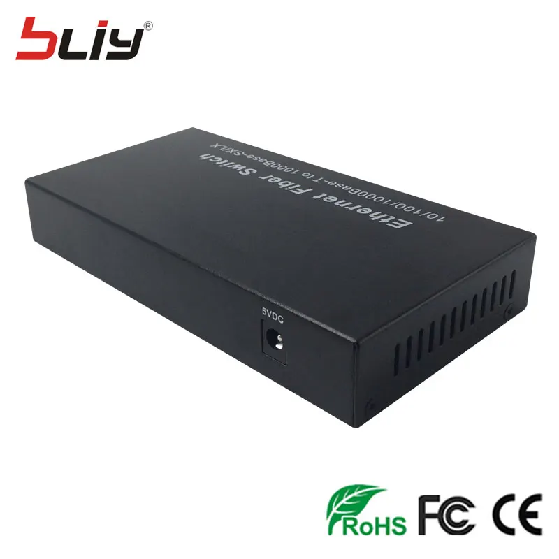 Bliy 4 гигабитный коммутатор poe медиаконвертер sfp plus волоконно оптический с 2
