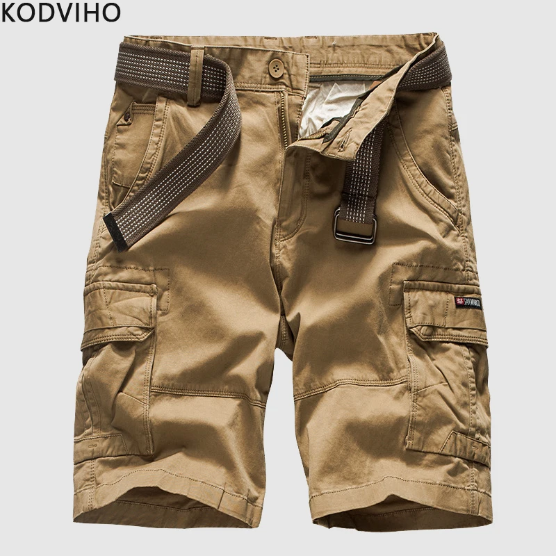Мужские шорты карго из чесаного хлопка 2019 мужские повседневные летние брюки