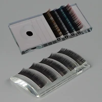 flat and curved glass eyelashes holder eyelashes roots amplifier crystal eyelash extention measure pallet