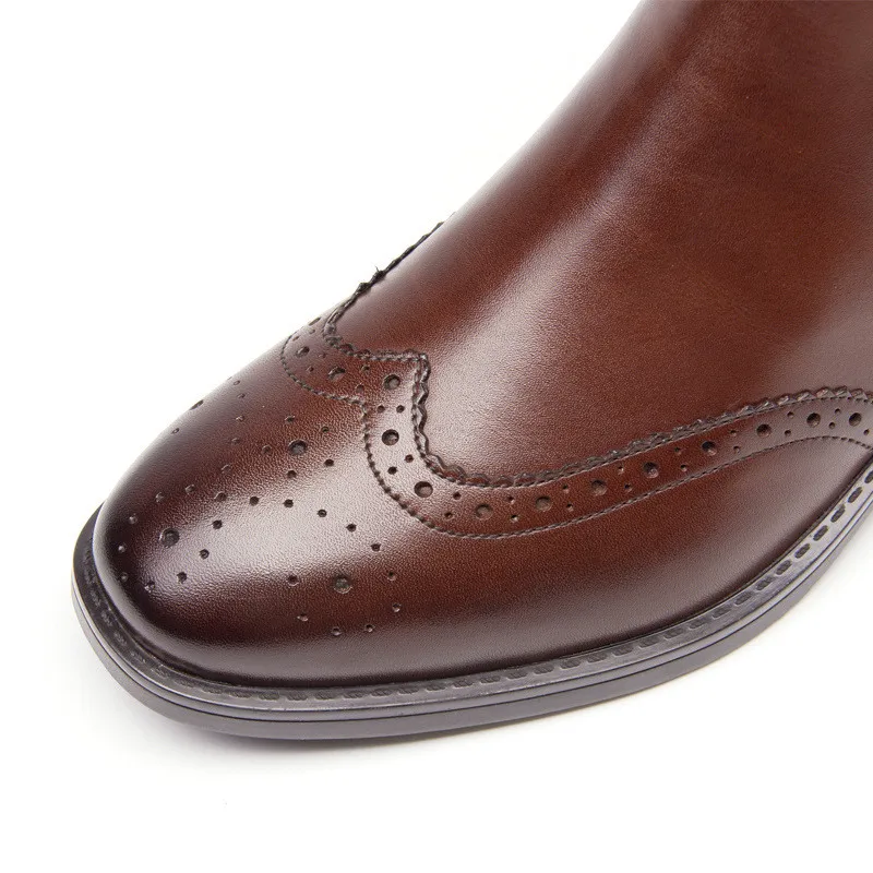 

Brand Women Shoes Winter 2021 Ankle Boots Female Genuine Leather Damen Chunky Heel Botas Chaussure Femme Vintage Burge Botines