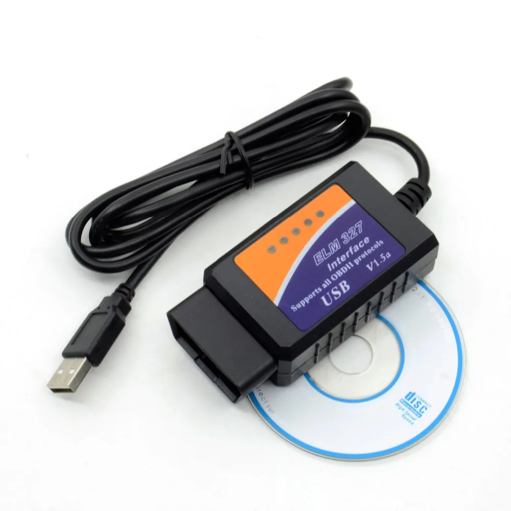 ELM327 USB V1.5 OBD2 автомобильный диагностический интерфейс сканер ELM 327 V 1,5 OBDII разъем автоматический диагностический инструмент ELM327 OBD2 адаптер