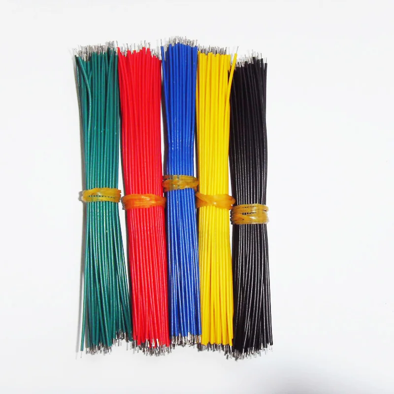 

500pcs 10cm Breadboard Jumper Cable Wires Tinned DIY Red/Black/Yellow/Green/Blue each Color 100pcs