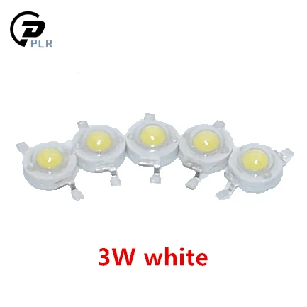 100pcs 1W/3W LED High power Lamp beads Pure White/Warm White 300mA 3.2-3.4V 100-120LM 30mil Chip | Освещение