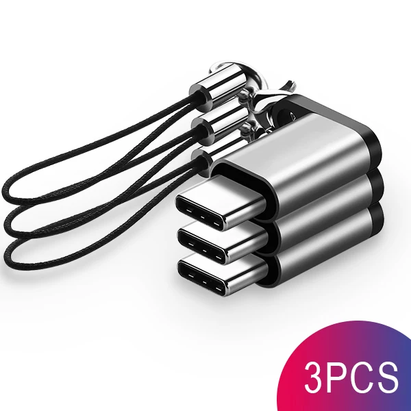 ACCEZZ mi cro USB к тип-c адаптер конвертер для samsung для LG G5 G6 Xiaomi mi 6 5 4S Зарядка данных USB OTG Соединительный брелок - Цвет: 3pc