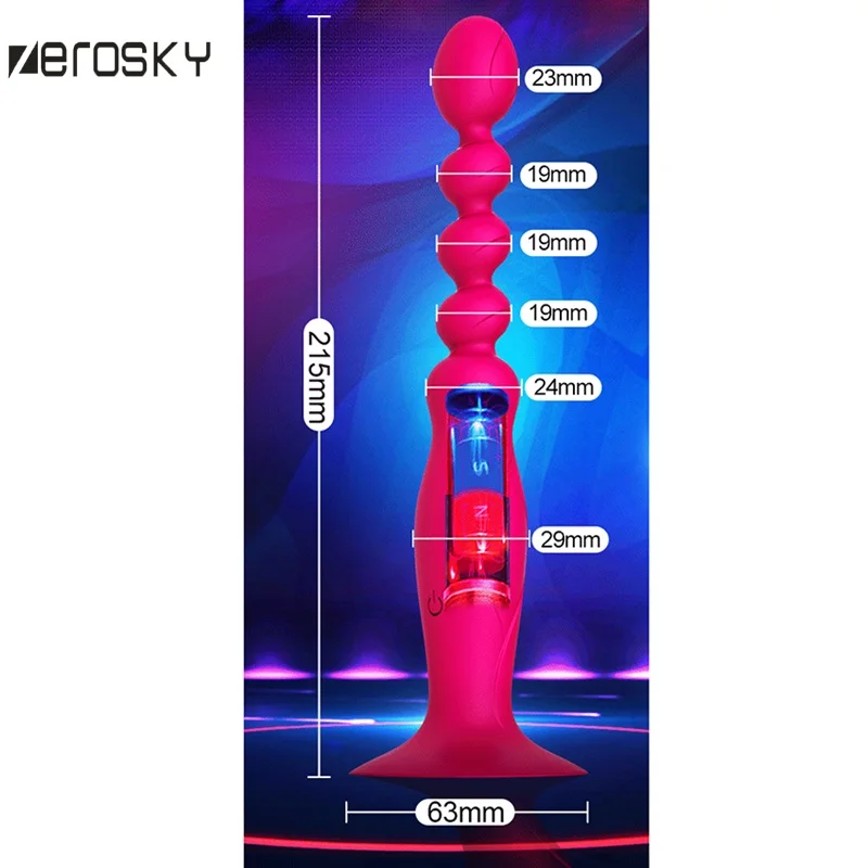 Zerosky Anal Beads Vibration Toys Female Adult sex products masturbation G spot Vibrator Sex For Couples |