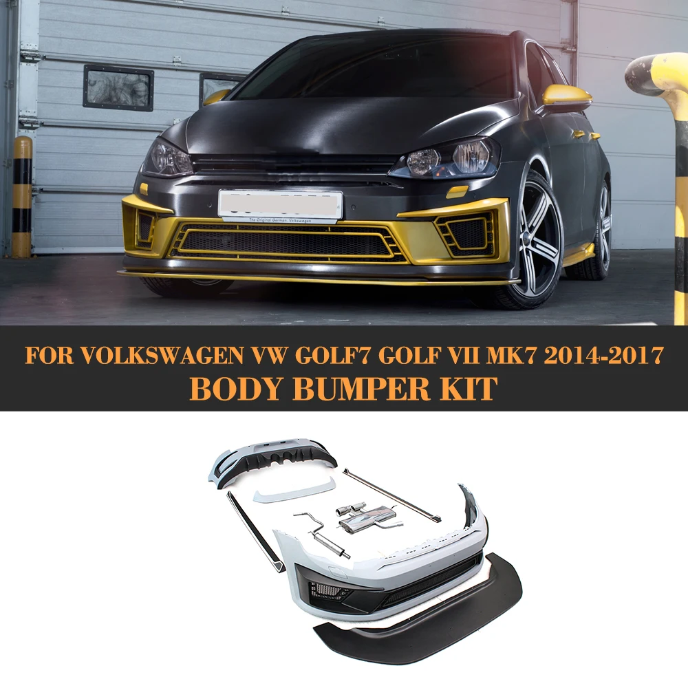 Наборы для бампера кузова автомобиля с выхлопной системой Volkswagen VW Golf 7 MK7 Standard 14-17