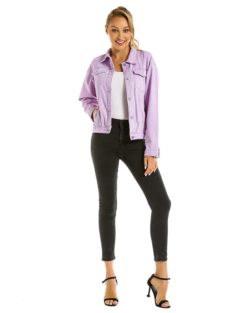 Джинсовая куртка женские короткие джинсы 2019 Весна Осень Высокое качество