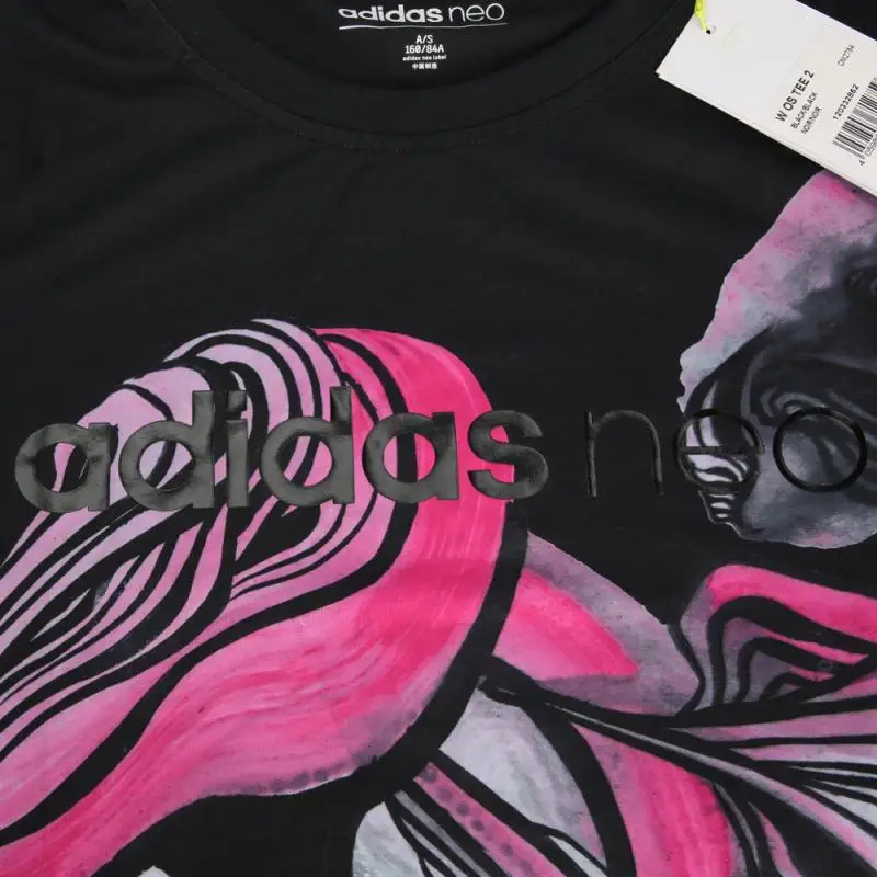 Новое поступление Adidas NEO Label W ОС футболка для возраста 2, Для женщин футболки с коротким рукавом спортивный костюм