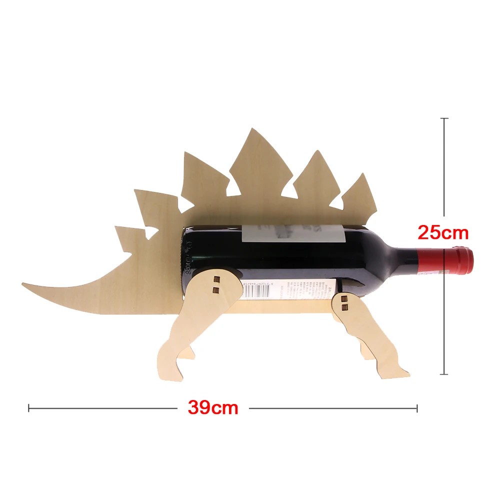 1 шт. держатель для бутылки вина Stegosaurus деревянная Винная стойка с динозавром