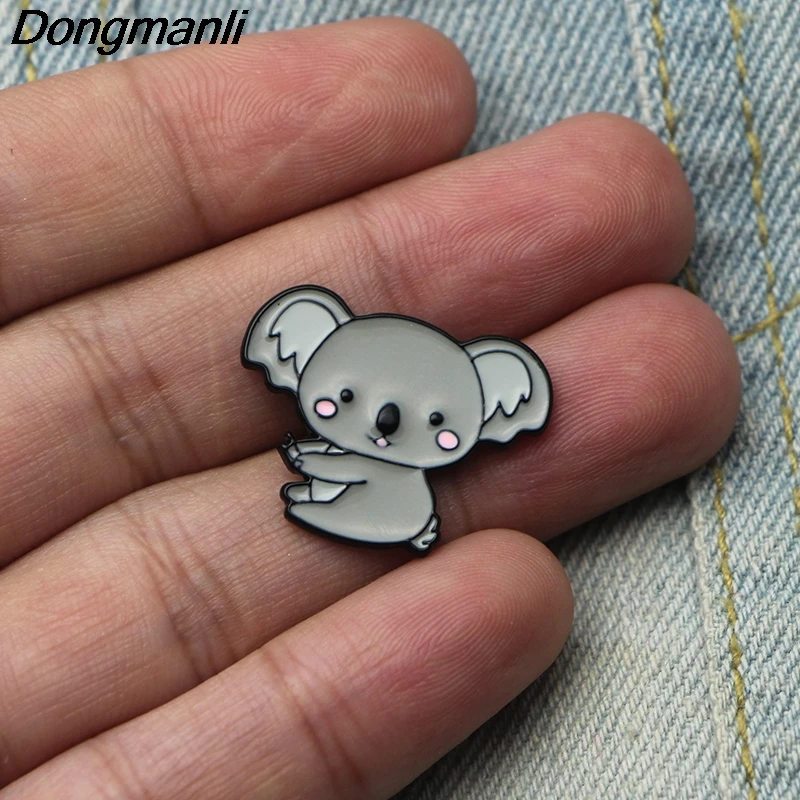 DMLSKY Симпатичные Броши Koala забавная эмалированная Брошь для женщин и мужчин