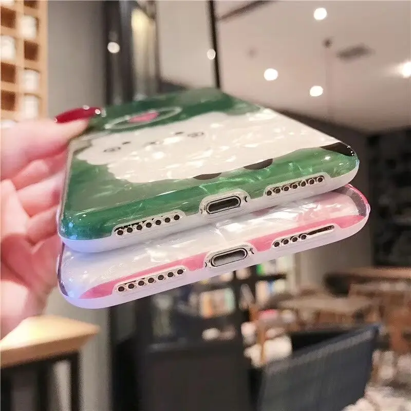 Ourpho эпоксидный Чехол для мобильного телефона iphone X XR XS MAX INS милый маленький чехол