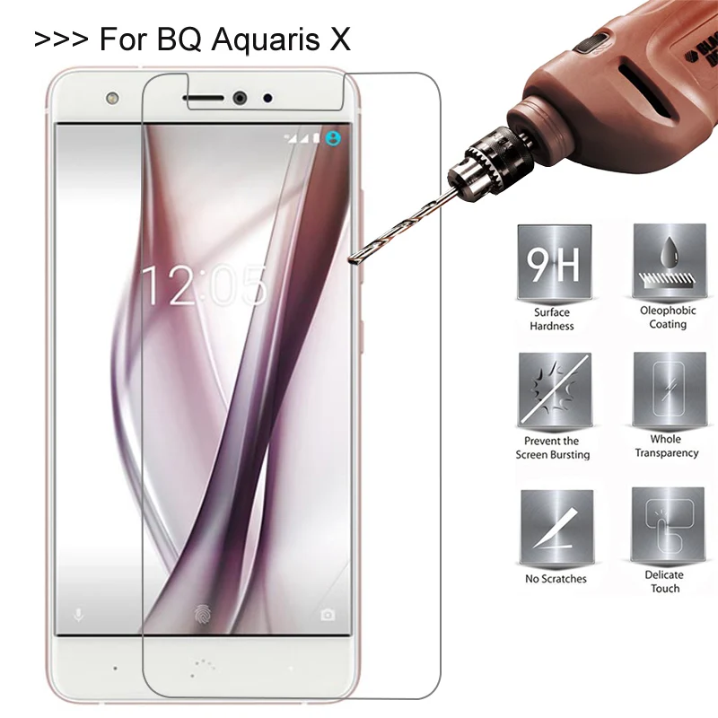 EXUNTON 2PCS For BQ Aquaris X 9H Tempered Glass Screen Protector Film Pro Xpro Smart Phone Protective | Мобильные телефоны и