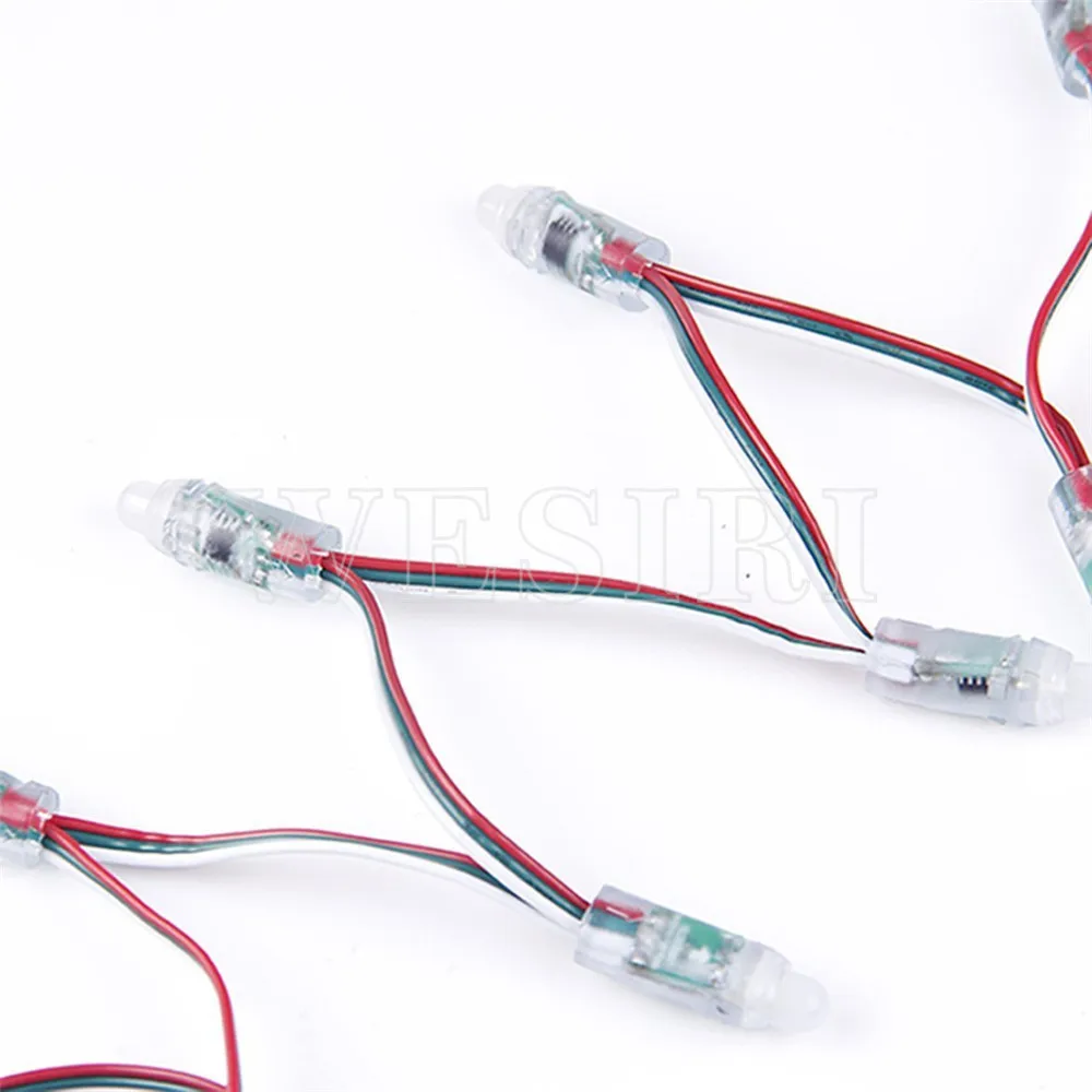 50 шт./Лот 12 мм WS2811 2811 IC RGB СВЕТОДИОДНЫЕ пиксельные модульные гирлянды IP68 5 В для