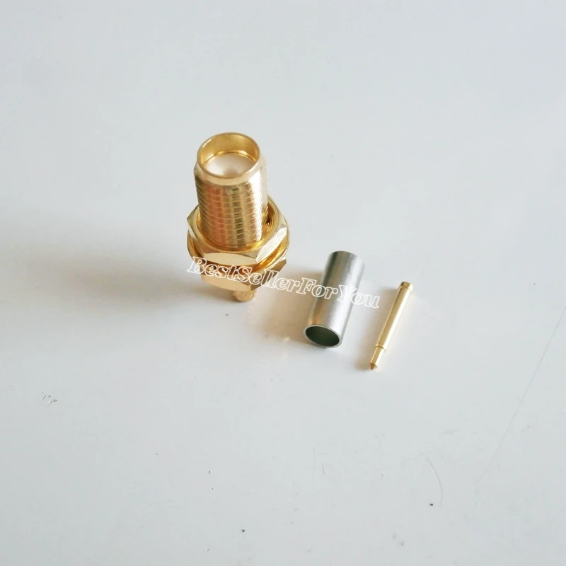 ОБЖИМНАЯ гайка RG174 RG316 LMR100 с разъемом для кабеля 10X RPSMA Jack разъем LMR100|connector crimp|connector