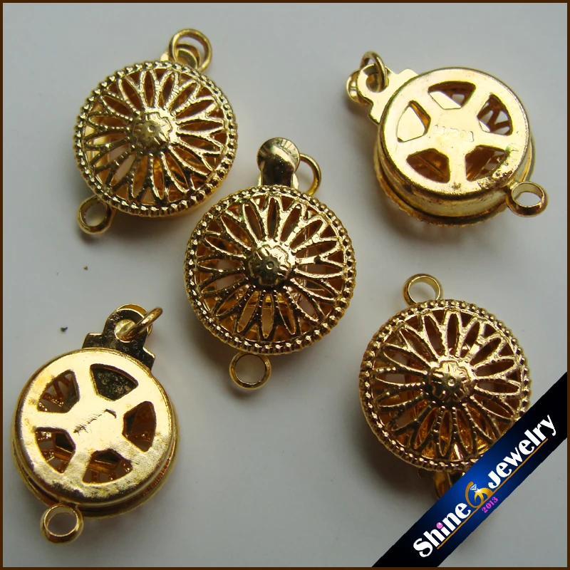 Застежка для ювелирных изделий с серебряным покрытием/желтым золотом