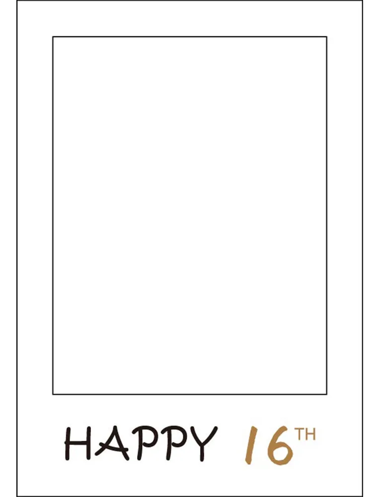 16th 1 шт. Happy 16th 21st 25th 30th 40th 50th День рождения Юбилей бумага фото стенд реквизит рамка для селфи(белый - Цвет: 16th