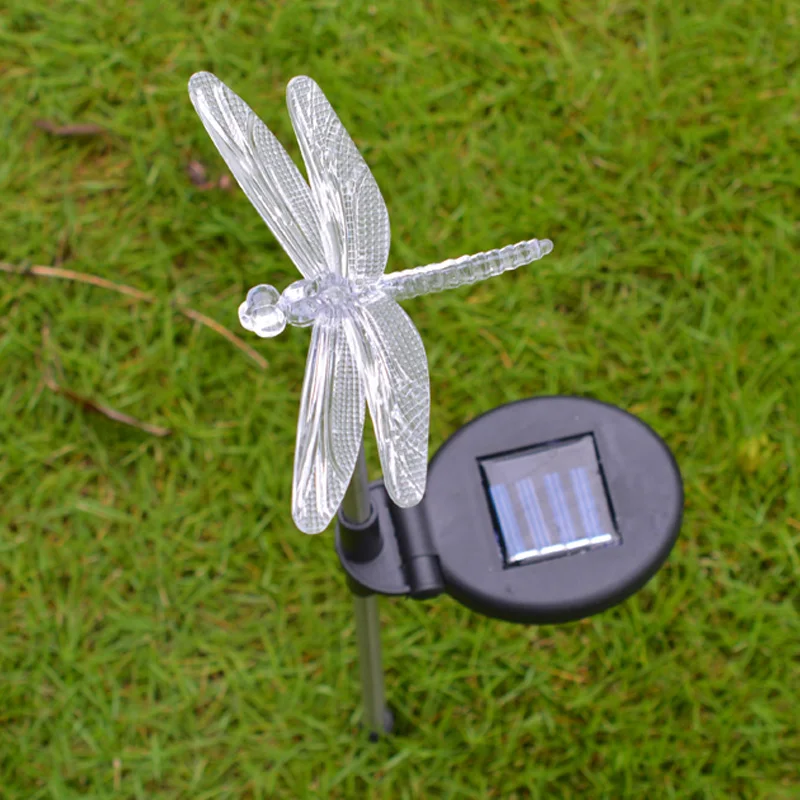 

3pcs! Dragonfly bird butterfly solar colored garden lights Outdoor Waterproof 6LED solar lawn light for Path decoration