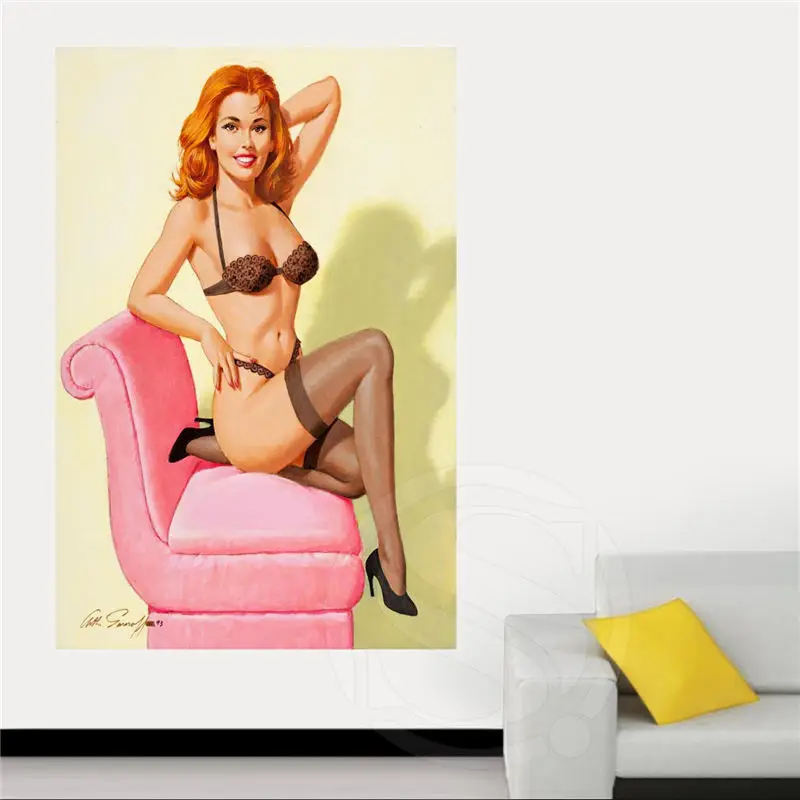 Классическая модная пользовательская булавка девушка холст ткань фотография