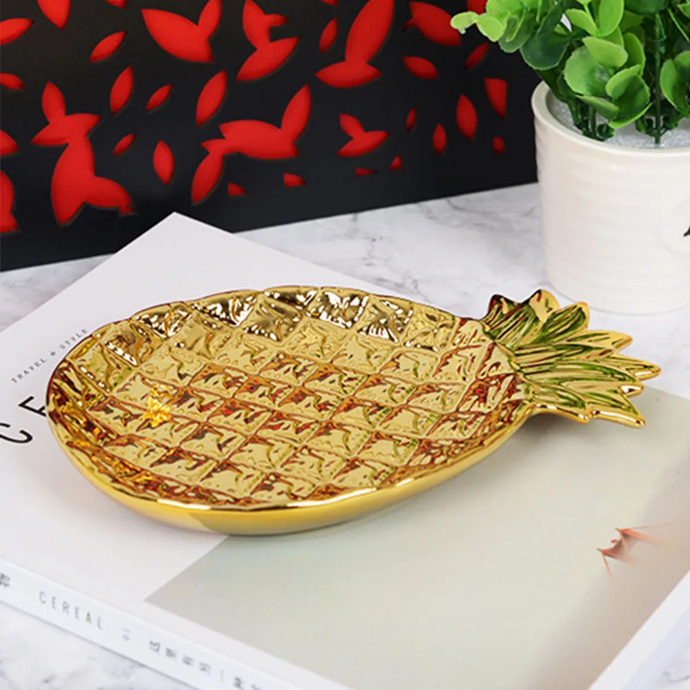 Прекрасный лоток для хранения в форме ананаса керамическая тарелка украшение