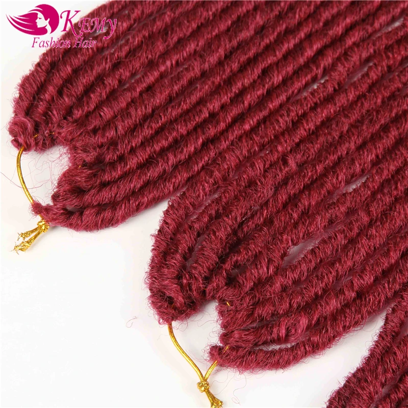 Synthetic Dreadlock Extensions Braids 20 Roots/pack 2X Havana Mambo Twist Crochet Hair inches #BURG Dread Faux Locs |