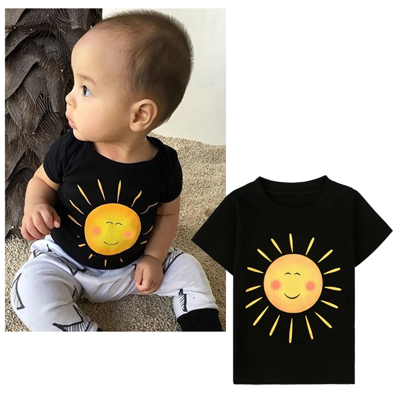 Новая детская футболка с коротким рукавом одежда для малышей Детская мальчиков