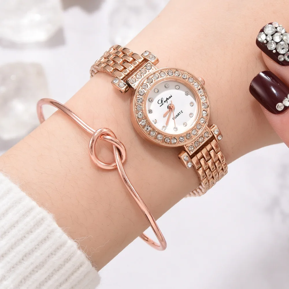 Lvpai фирменные роскошные часы с браслетом Модные женские классические ремешком