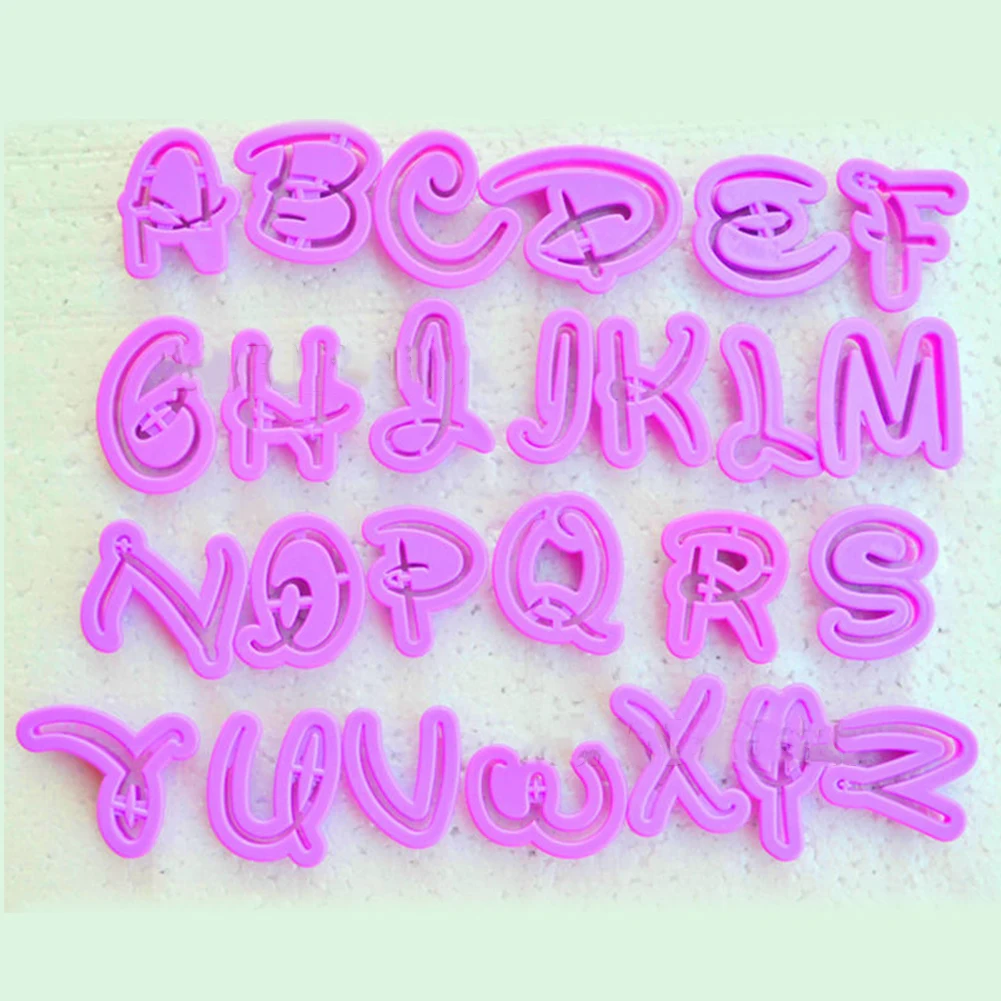 26 Alphabet Letters Decorating Tools Plastic DIY Fondant Cake Mold Non-stick 3D Baking | Дом и сад