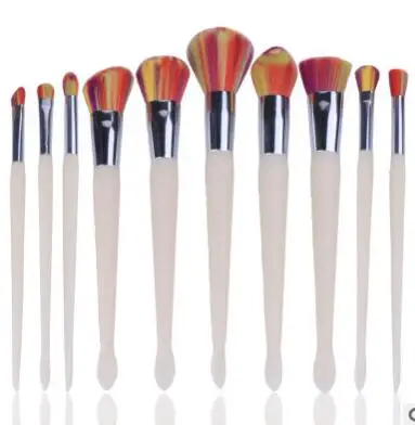 10 шт./компл. кисти для макияжа русалка набор шт. Профессиональная Кисть Набор