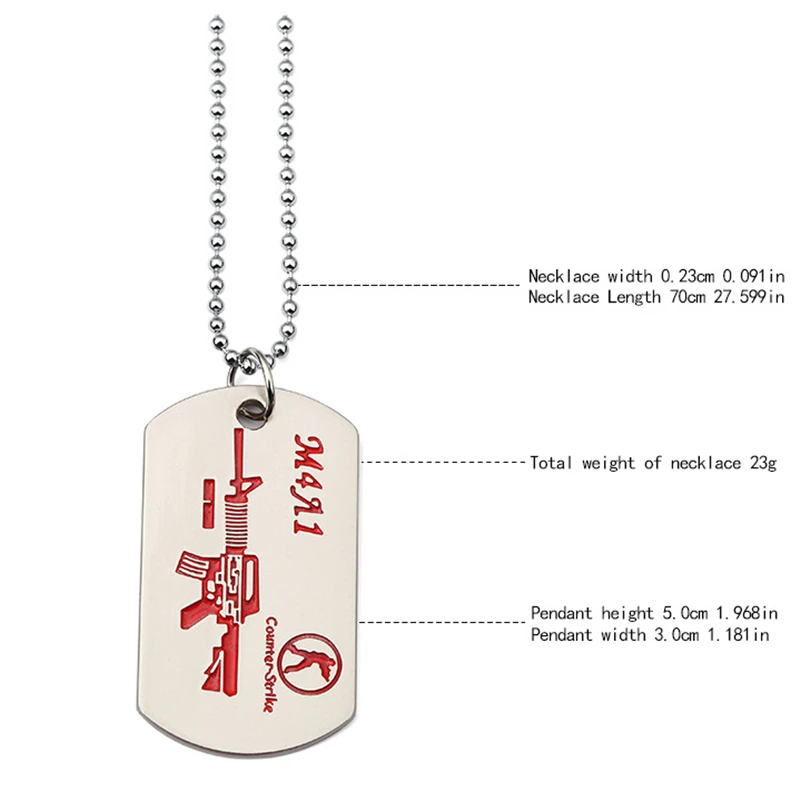 Ямайка армия письмо пуля Талисманы кулон Цепочки и ожерелья dogtag знак