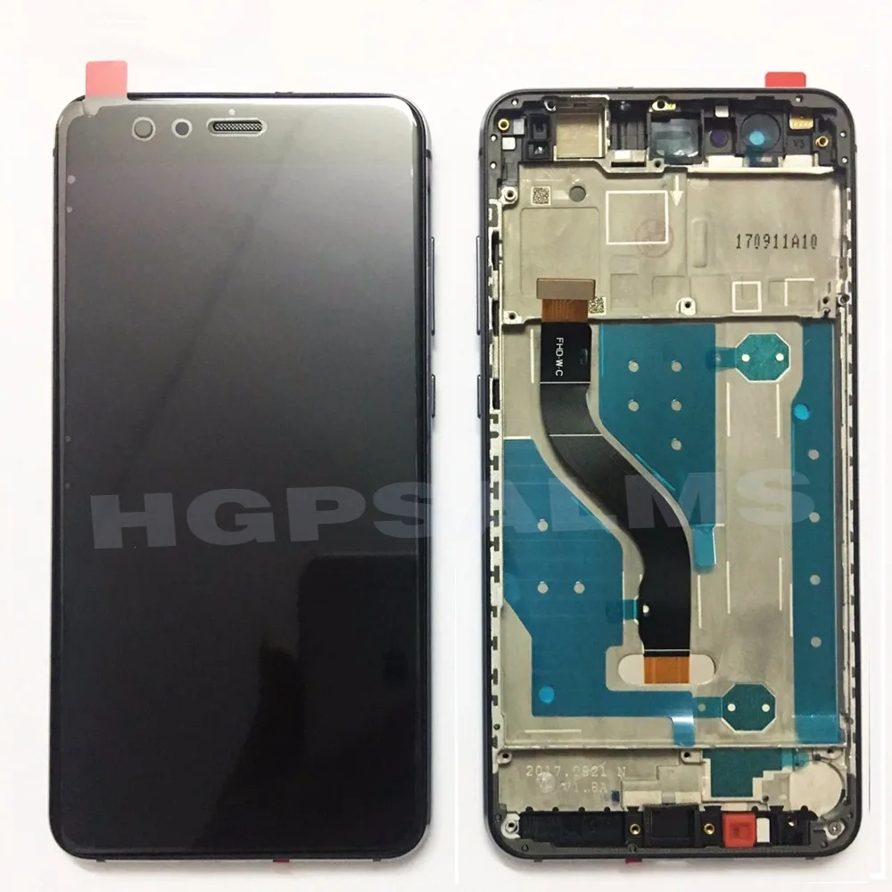 Для Huawei P10 Lite ЖК-дисплей с сенсорным экраном дигитайзер в сборе рамкой запасные