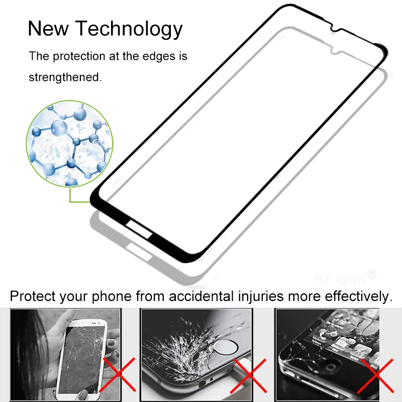 3D закаленное стекло для Huawei Y6 2019 Y9 защита экрана защитное на Y7 Pro Prime Y5 пленка