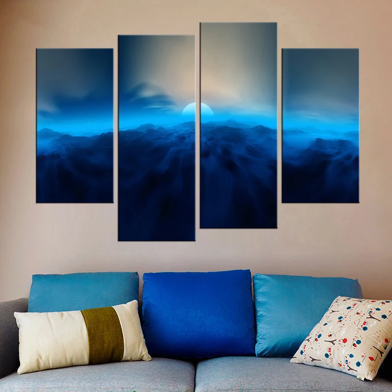 Настенная картина Blue sunrise для украшения стен декоративное украшение дома рисунок