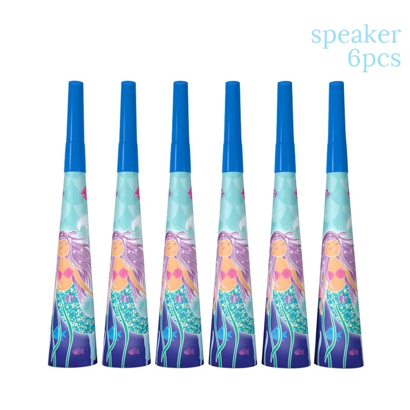 6pcs Plastic Horns Скатеррусалка тема скатерти для вечеринки дети день рождения партии принадлежности крышка стола день рождения украшения поставки 100x180 см - Цвет: 6pcs Plastic Horns