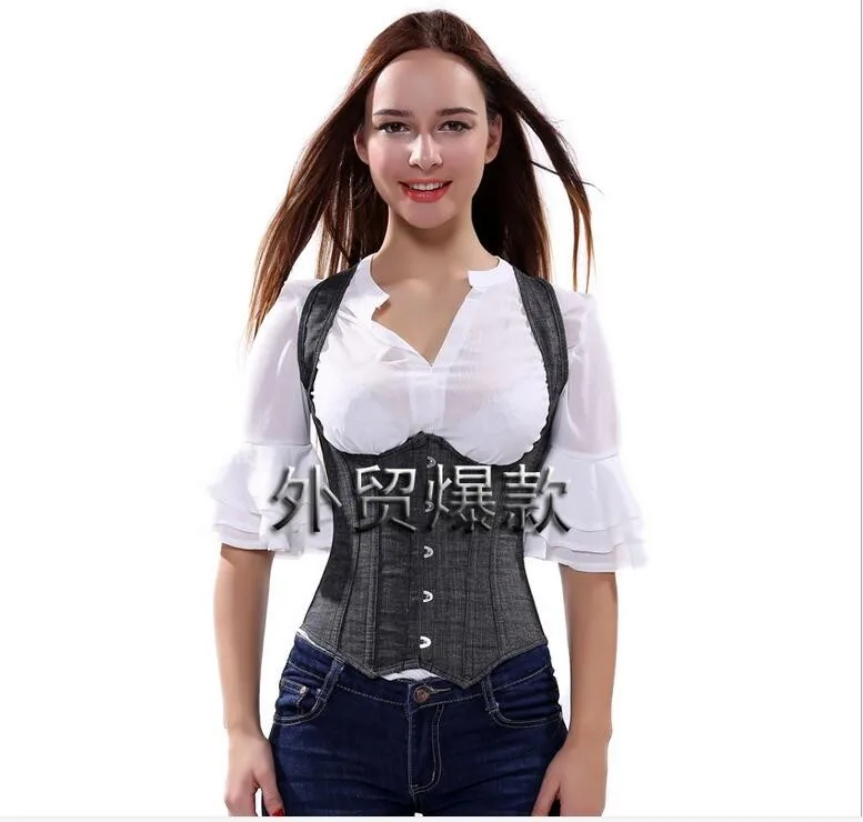 Черный Холтер женские джинсы подгрудные корсеты и бюстье S, M, L, XL, 2XL, 3XL, 4XL, 5XL, 6XL