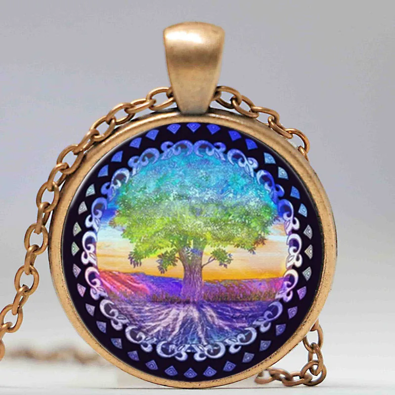 Ожерелье чокер с разноцветными круглыми кулонами стеклянный кулон ожерелье