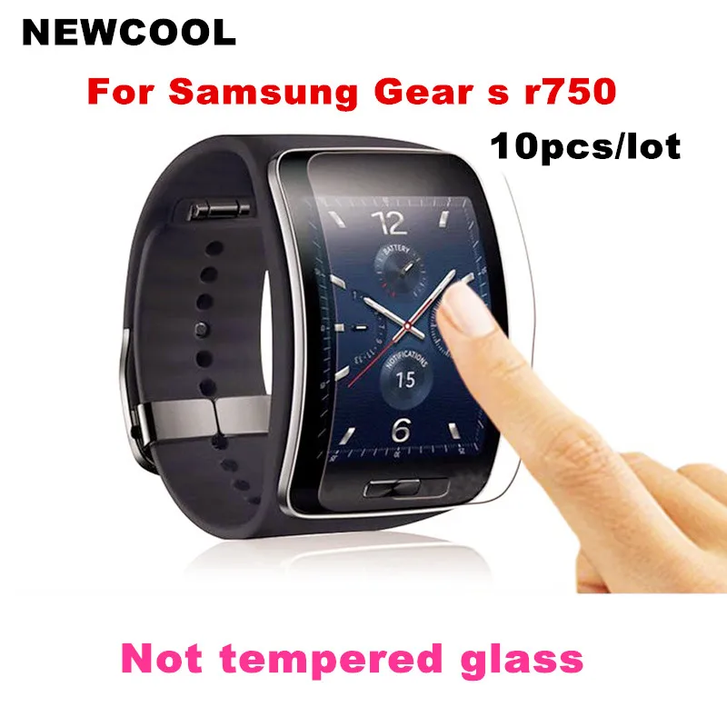 (Не закаленное стекло) 10 шт./лот прозрачная защитная пленка для samsung Gear s r750 |