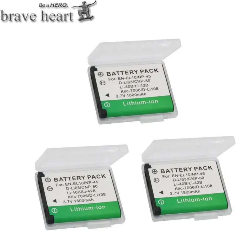 3battery 5x Li-40B LI-42B LI ion аккумулятор 40B 42B LI40B Батарейки+ ЖК-дисплей USB Зарядное устройство для ЖК-дисплея с подсветкой FUJIFILM NP-45 NP 45 NP45 NP 45A 45B 45S для Nikon EN-EL10 - Цвет: 3battery