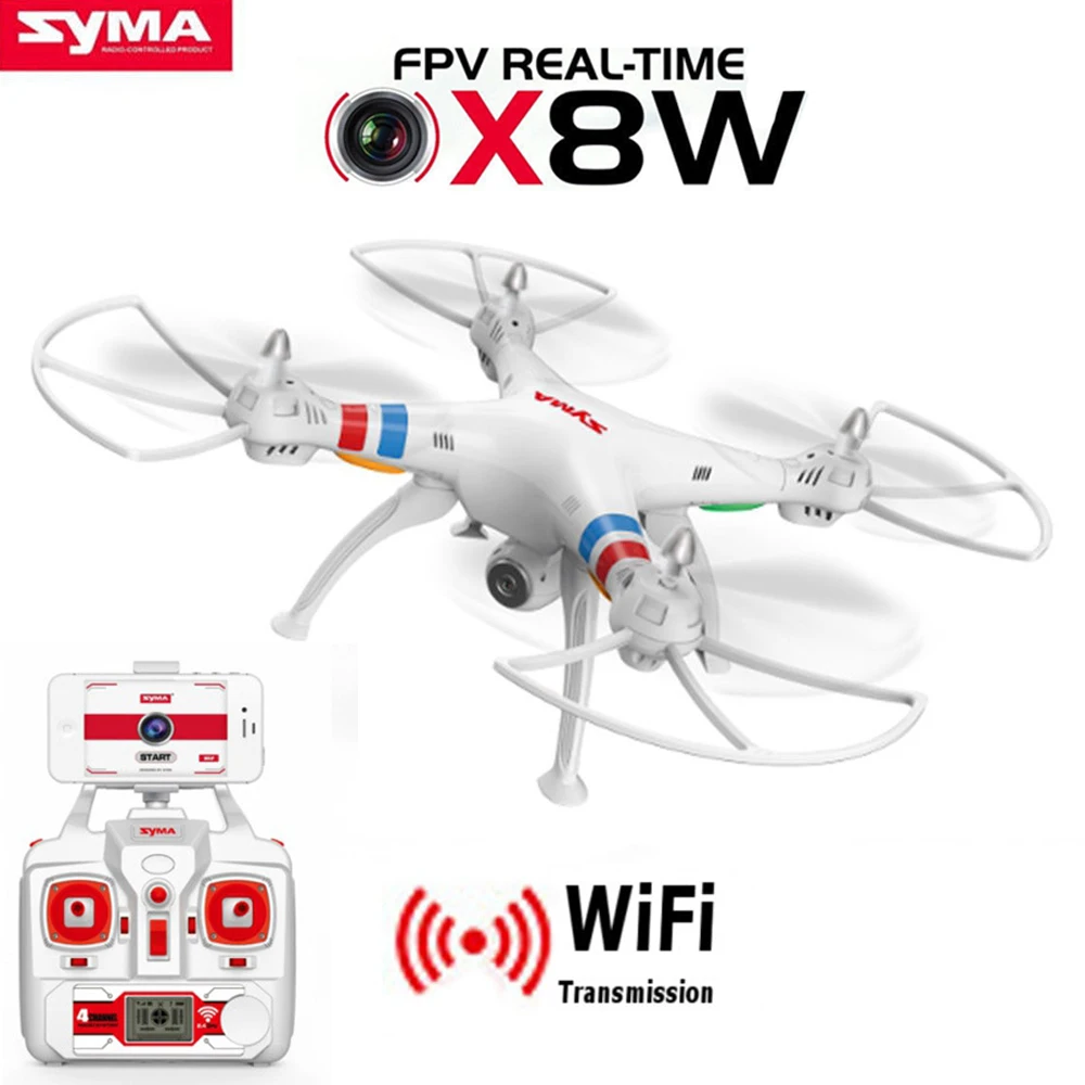 SYMA X8W FPV Радиоуправляемый квадрокоптер Дрон с Wi Fi камерой 2 4G 6 осевой X8C 2MP камера RTF