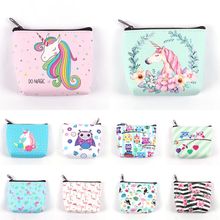 Mini bolsos portátiles con estampado de búho/unicornio/flamenco para mujer...