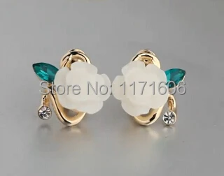 Hot Selling EuropeStyle Fashion Cheap crystal resin Earring Ear clip Stud earrings | Украшения и аксессуары