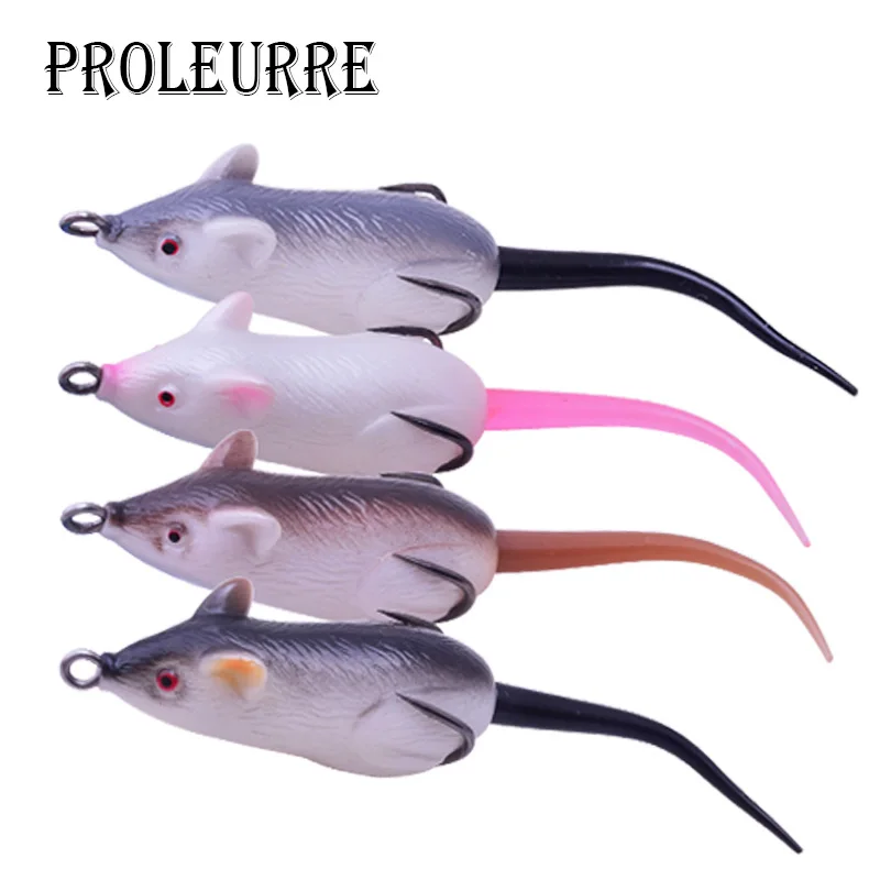 

1pcs Mini mouse 14g 65mm Topwater silicone Lure Soft Baits Fishing Lure Artificial Bait Fishing Wobblers Frog Pesca Pike