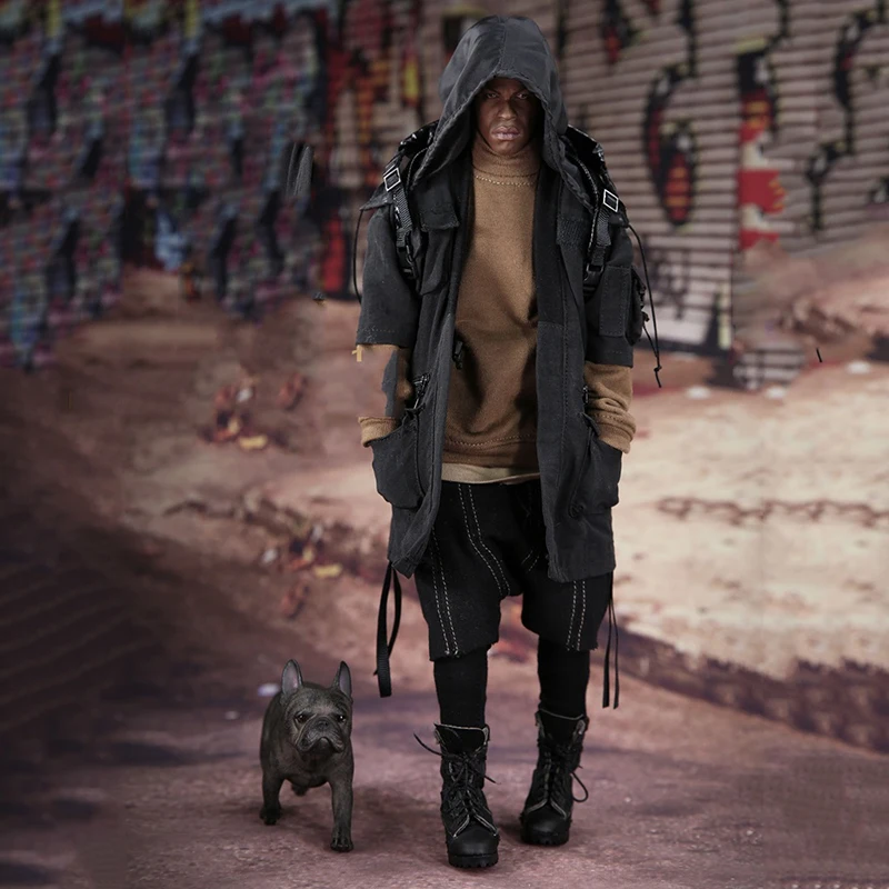 1/6 Scale черный мужской спортивный стиль уличный тренд Молодежная мужская модная
