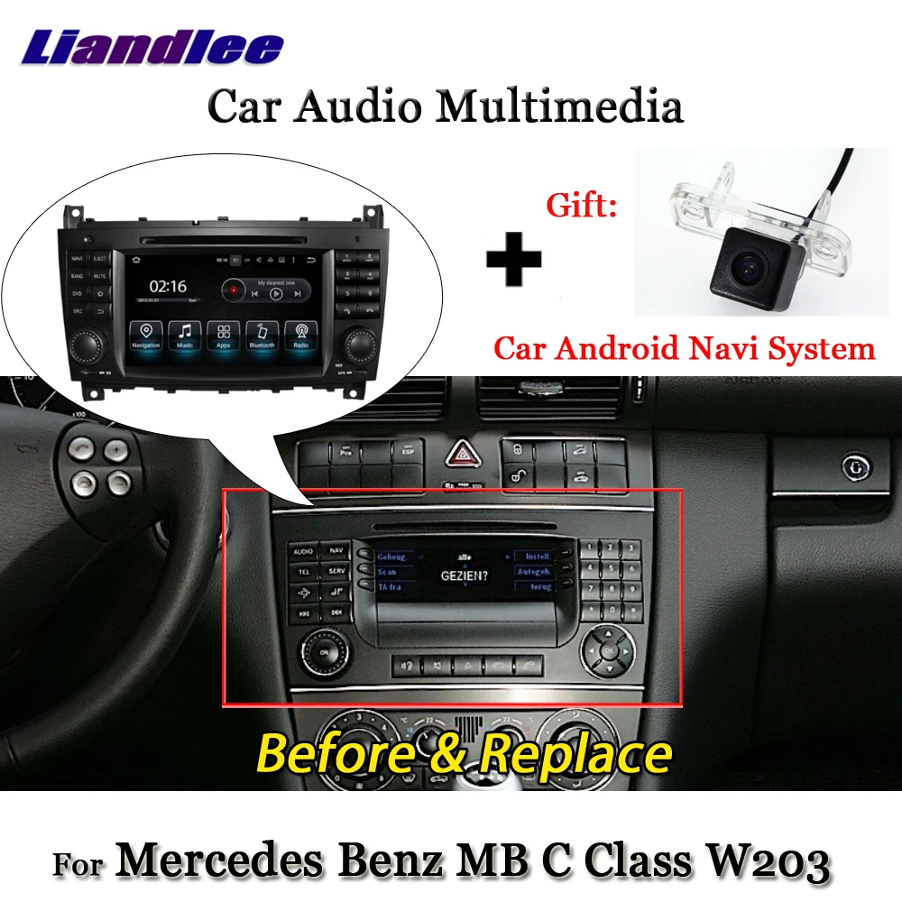 Liandlee Android 7,1 для Mercedes Benz C Class W203 C180 C200 C230 C320 C350 радио Carplay Камера gps-навигатор мультимедиа