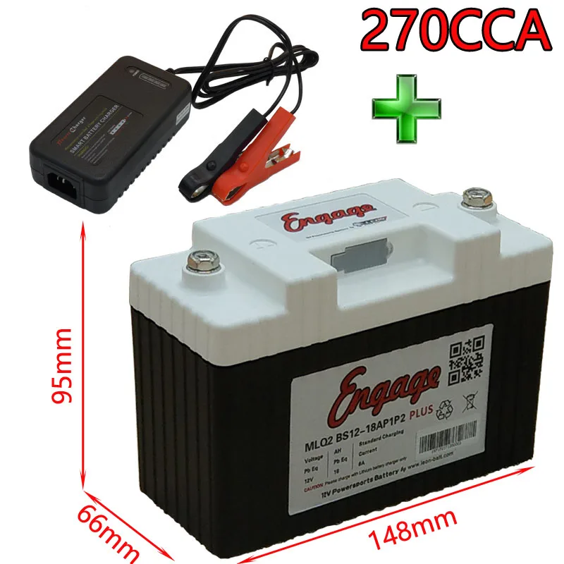 Аккумулятор для мотоцикла 12 В PbEq 18Ah CCA 270 мотоциклетных аккумуляторов MLQ2 BS12 18AP1P2