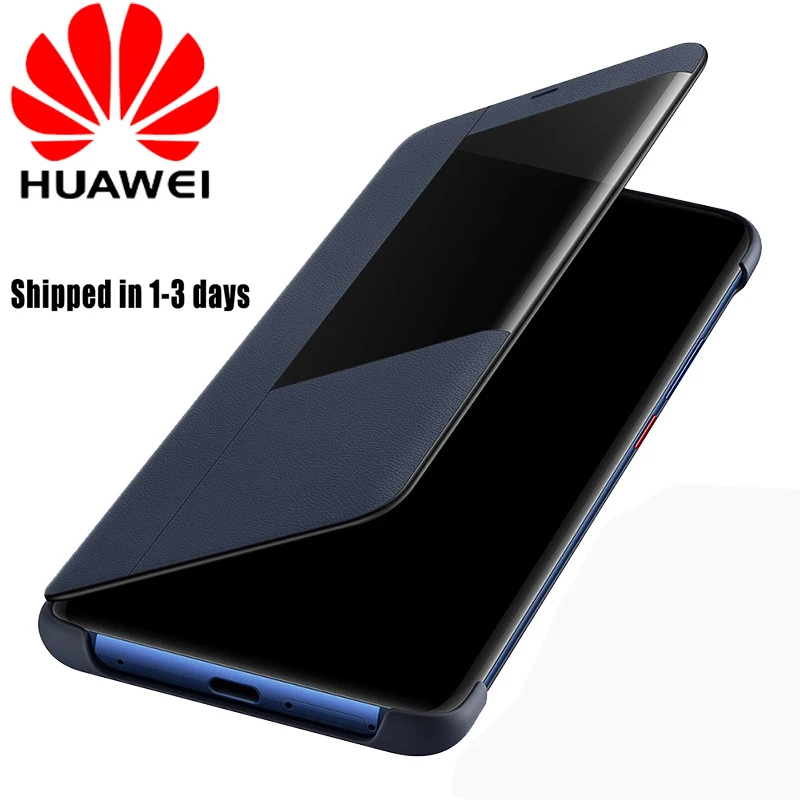 Чехол HUAWEI MATE 20, официальный умный защитный чехол для экрана HUAWEI MATE 20 Pro, кожаный чехол с откидной крышкой