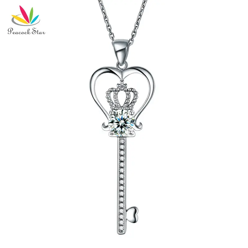 Ожерелье из серебра 925 пробы с подвеской в виде павлина и звезды 1 25 карат CFN8085|925