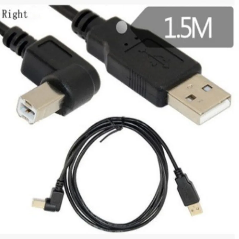 Вверх вниз вправо влево Угловой 90 градусов USB 2 0 мужчина к B Мужской кабель для Brother