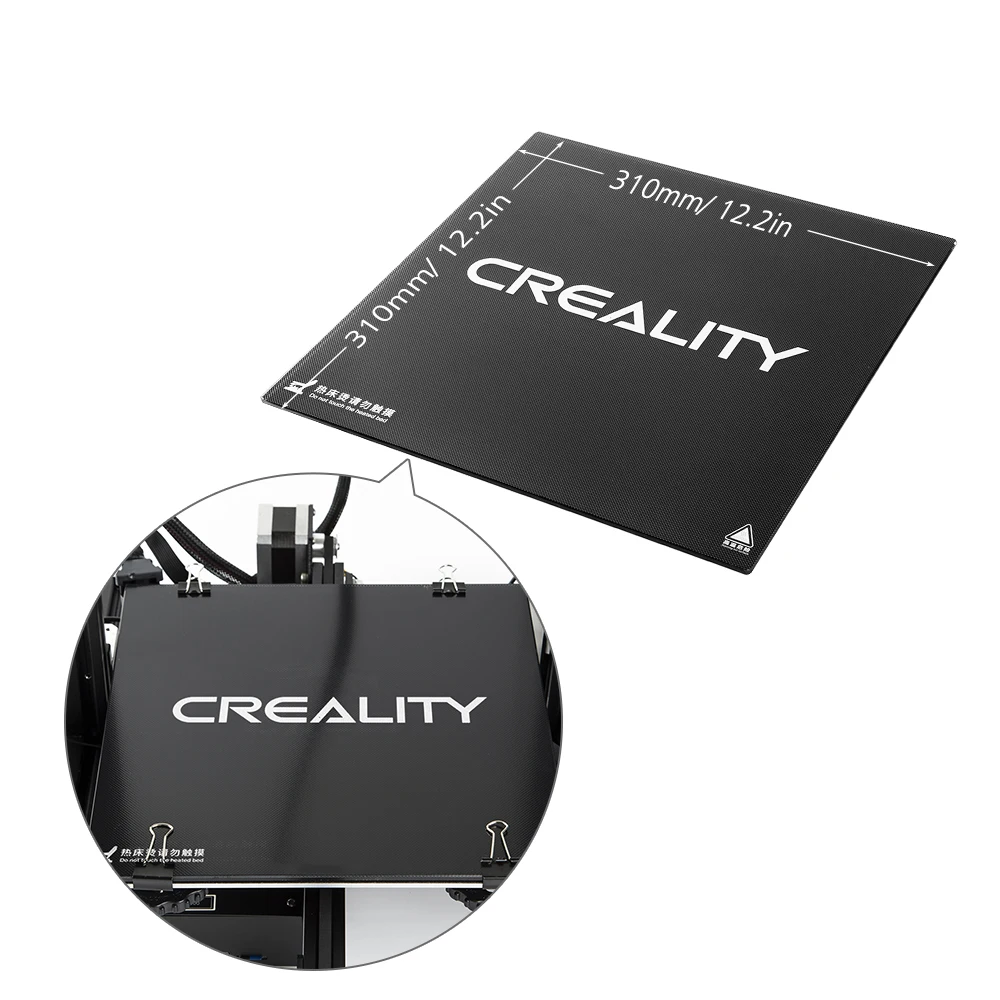 Creality 3D CR-10/CR-10S ultracase стеклянная пластина самоклеящаяся поверхность сборки 310*310 мм 3d Принтер Горячая кровать с подогревом платформа