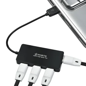 USB 2,0-концентратор VONETS, тонкий, легкий, высокоскоростной, 4 порта Micro USB, разветвитель для ноутбуков, ПК, компьютеров, аксессуары